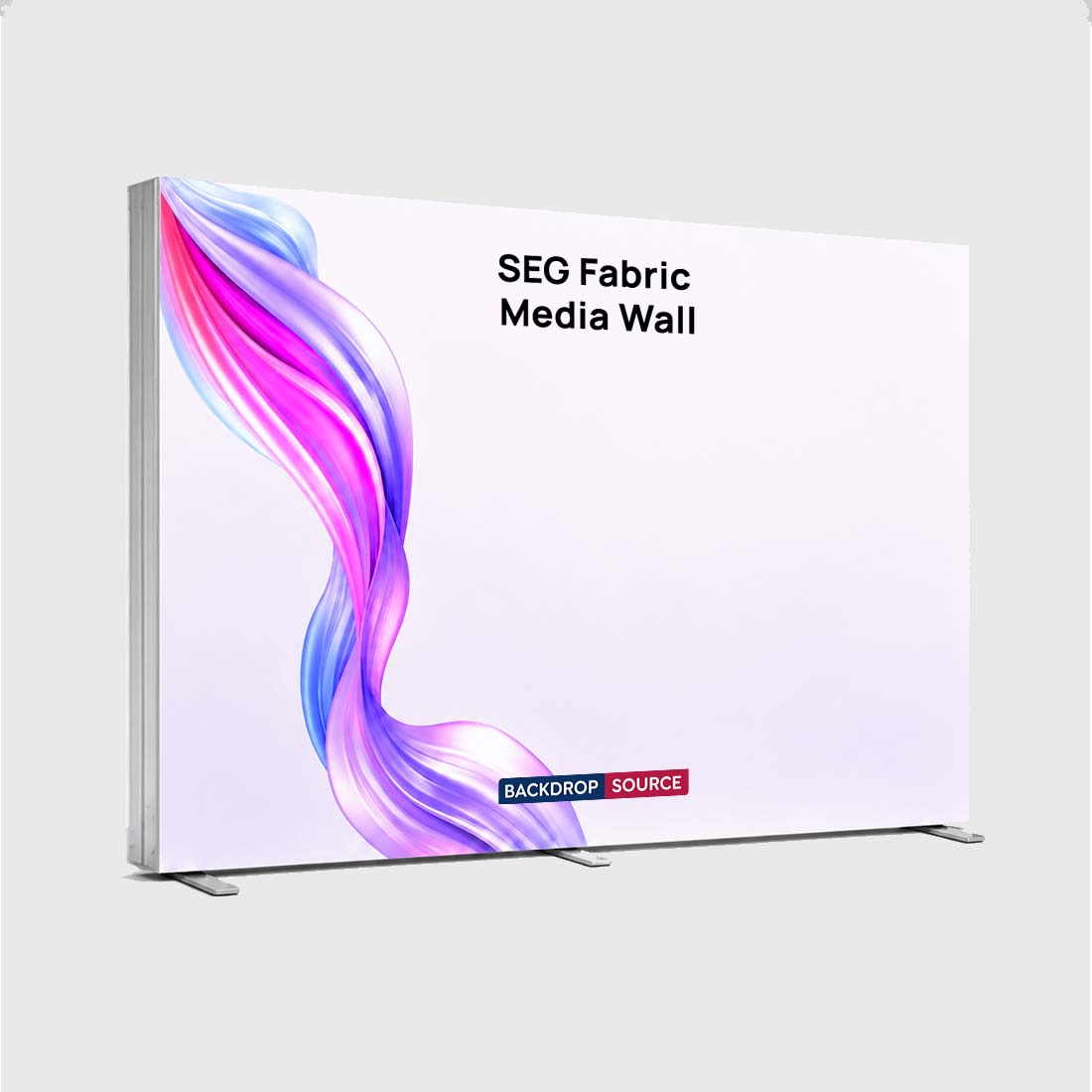Non-Backlit SEG Fabric Media Wall - 4m W x 2.5m H