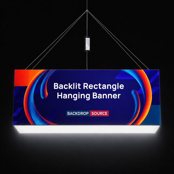 Backlit Rectangle Hanging Banner
