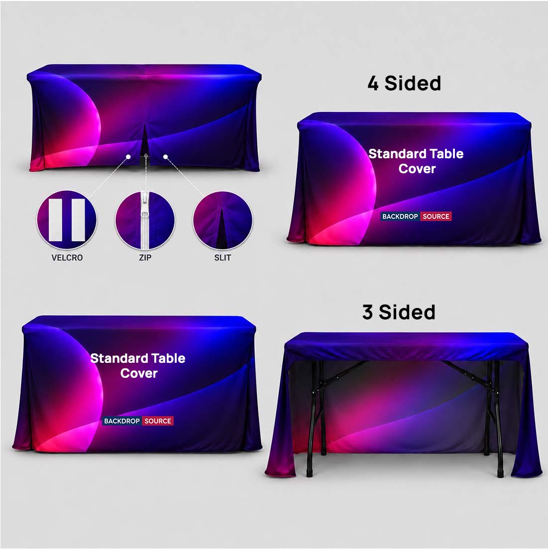 Custom Printed Table Covers for Standard Tables