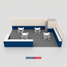 9x6m SEG Backwall Booth Kit with Lockable Storage Room & Counter