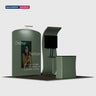 3x3m Booth Kit with S-Curve Wall & Sloped Arch, Counter & TV