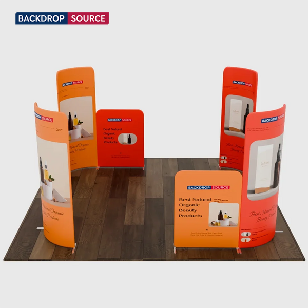 Magnetic Fabric Booth Display - Model 5 (3 x 3m)