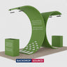 3x6m C-Arch Booth Kit with 2 Counters