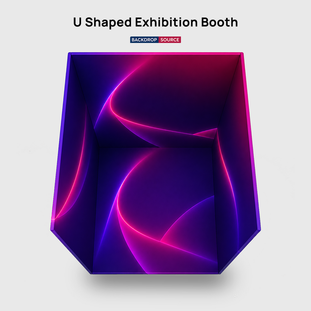 Custom Tension Fabric U-Shape Booth Backdrop