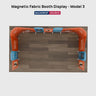 6x6m Magnetic Fabric Booth Wall with 13 Panels & Angled Sections