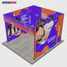 3m Folding SEG Straight Backwall Display
