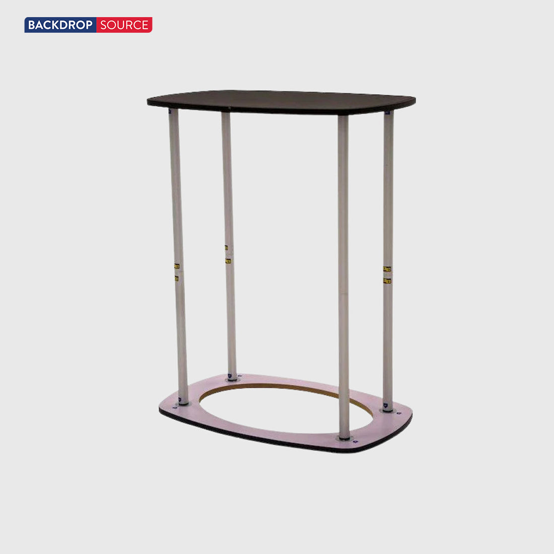 3x3m Booth Kit with Curved Wall, TV Shelf Tower & Banner