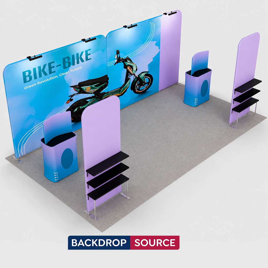 Portable Exhibit Display 3m x 6m - Model 14