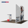 3x3m Booth Kit with Inclined Wall & Sloped Arch + Counter