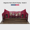 6x6m Magnetic Fabric Booth Wall with 10 Curved & Slope Panels