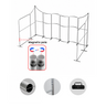 6x6m Magnetic Fabric Booth Wall with 10 Curved & Slope Panels