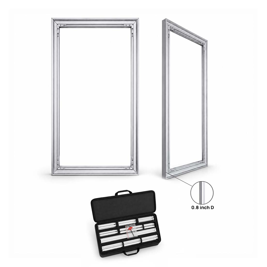 Wall-Mounted SEG Fabric display - 20mm Depth