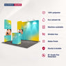 3x3m Booth Kit with Straight Wall, Overlap Stand & Banner