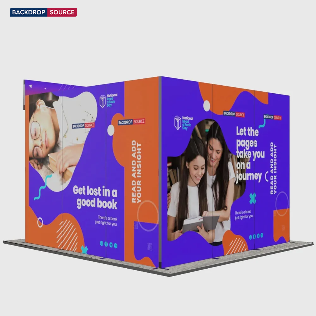 3m Folding SEG Booth Kit with Sidewalls & Header Band