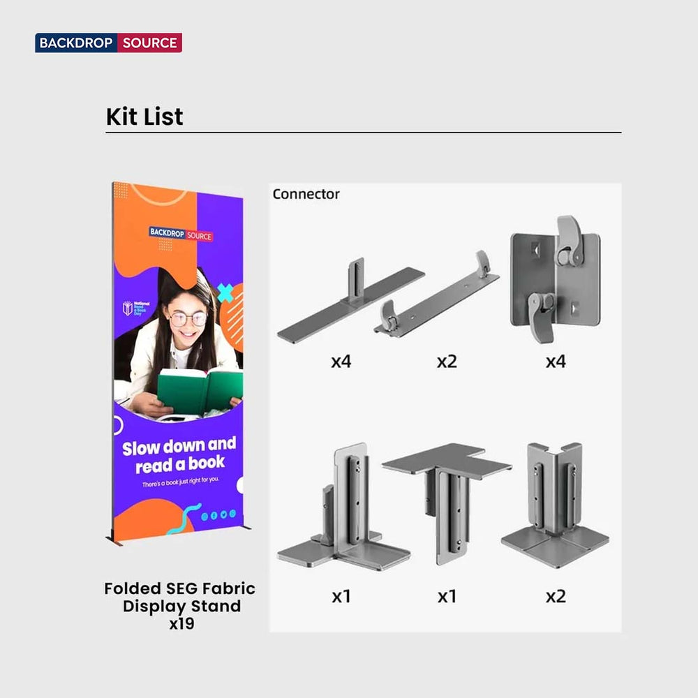 6m Folding SEG U-Shape Booth Kit with Centre Divider