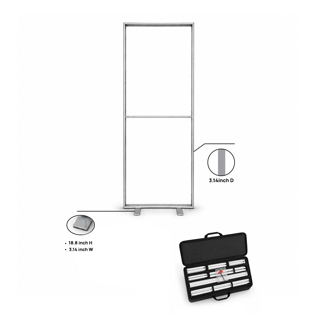 Non-Backlit SEG Fabric Media Wall - 0.85m W x 2m H