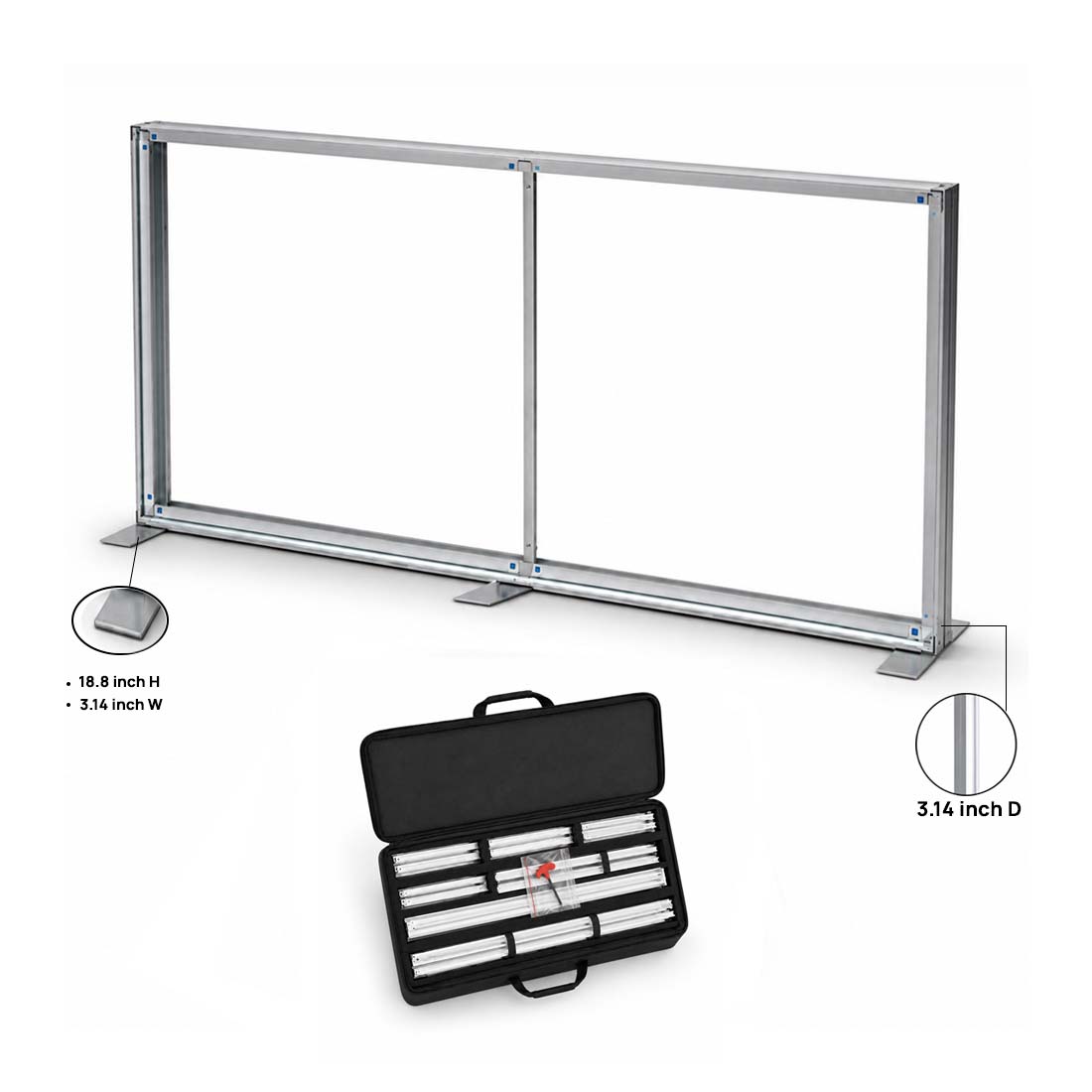 Non-Backlit SEG Fabric Media Wall - 4m W x 2.5m H
