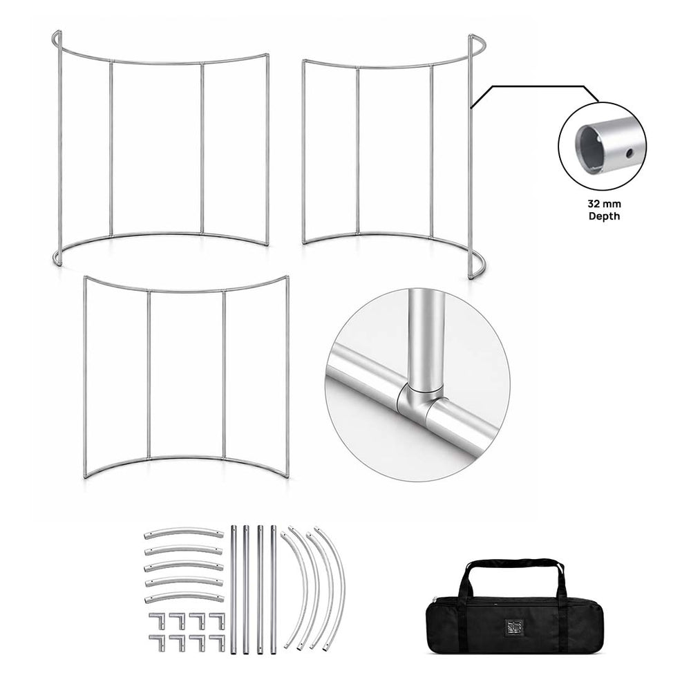 Custom 180° Curved Enclosure Wall