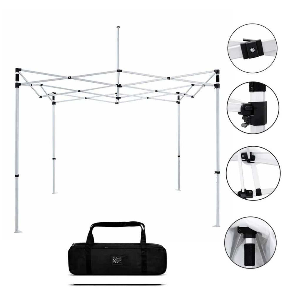 3m x 3m Fabric Canopy Kit with Waterfall Shelves & TV Mounts