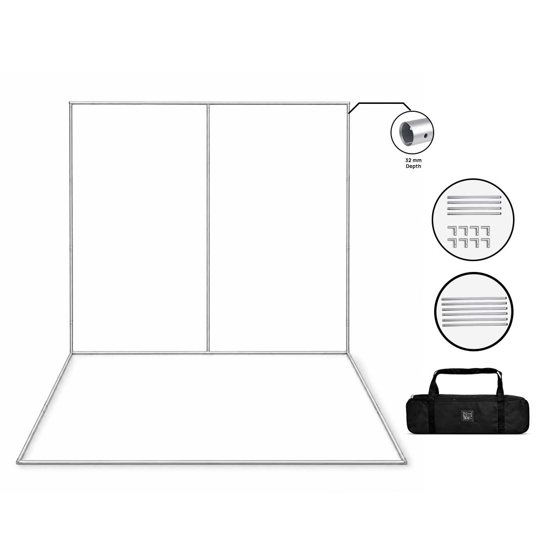Custom Printed L - Shaped Exhibition Booth