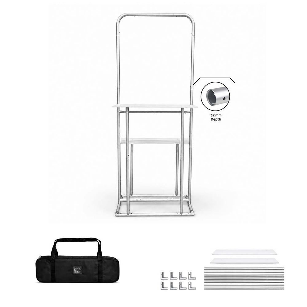 EZ Display Stand with Shelves & TV Mount