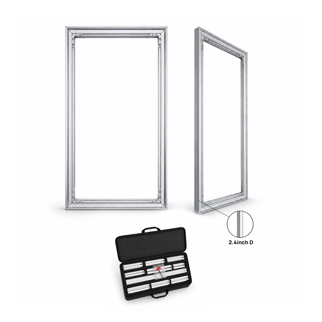 Wall-Mounted SEG Fabric display - 60mm Depth