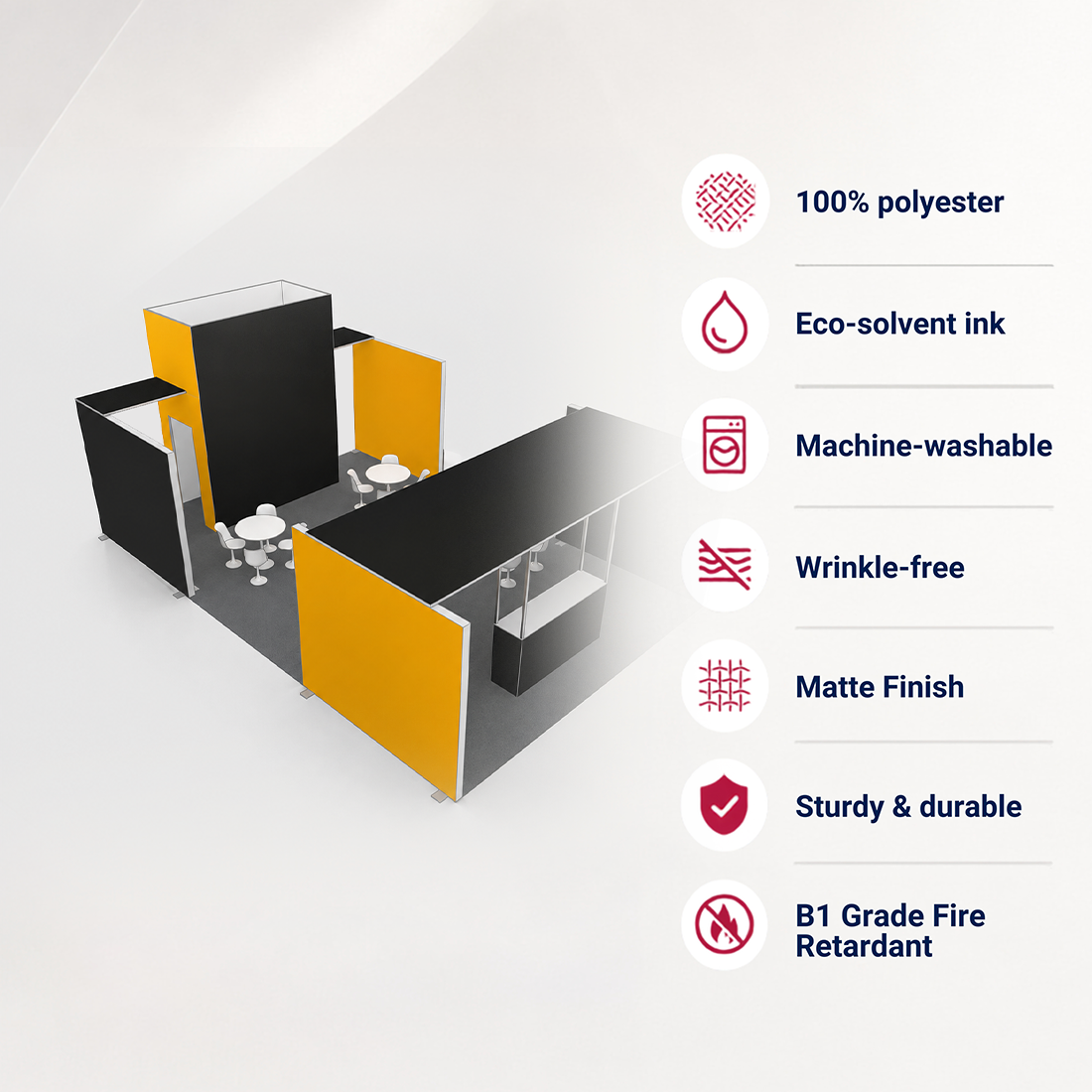 9x6m SEG Booth Kit with Meeting Space & Lockable Tower Counter