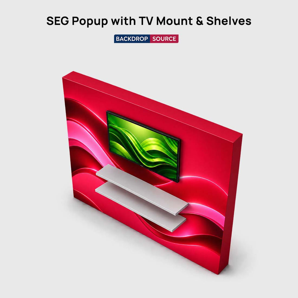 SEG Popup Display with TV Mount & External Shelves