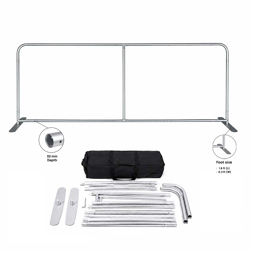 Small Portable Straight Fabric Backdrop - 3m W x 0.9m H