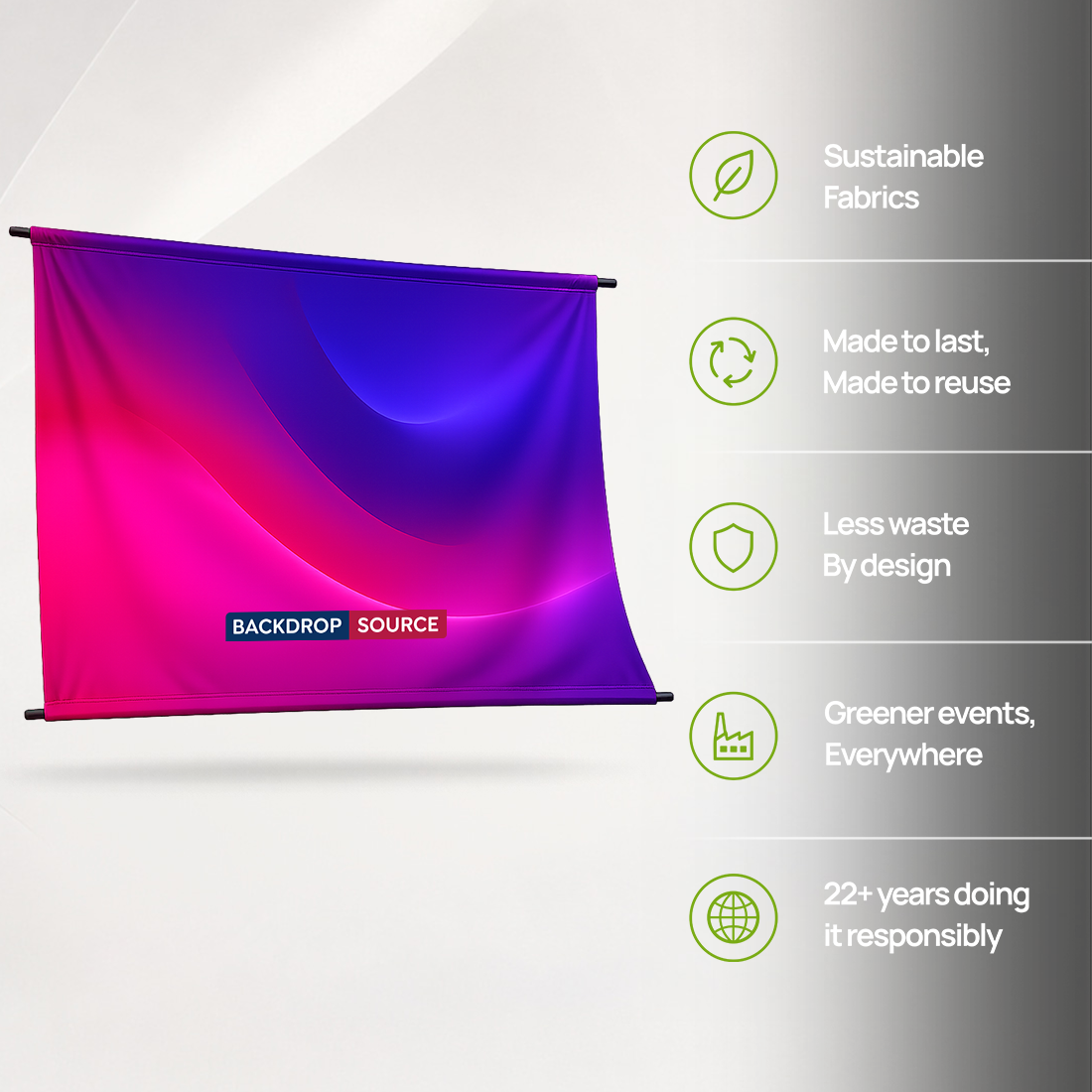 Duplex Blockout Polyester Backdrop (260 GSM)