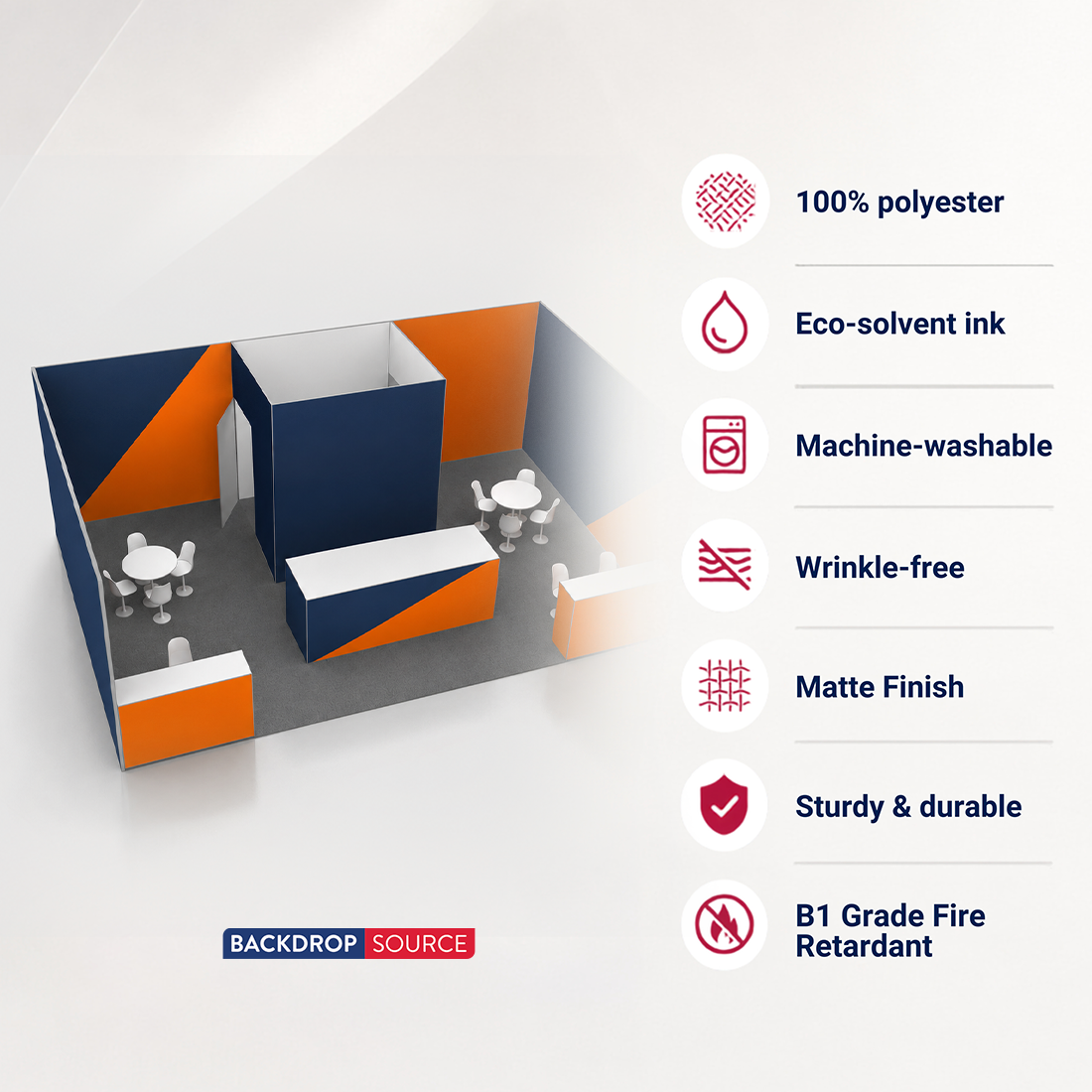9x6m SEG Booth Kit with Private Meeting Room & 3 Counters