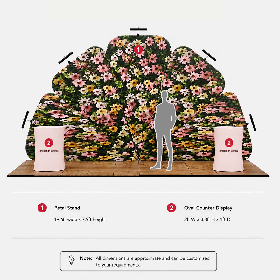 Portable Exhibit Display 3m x 6m - Model 2