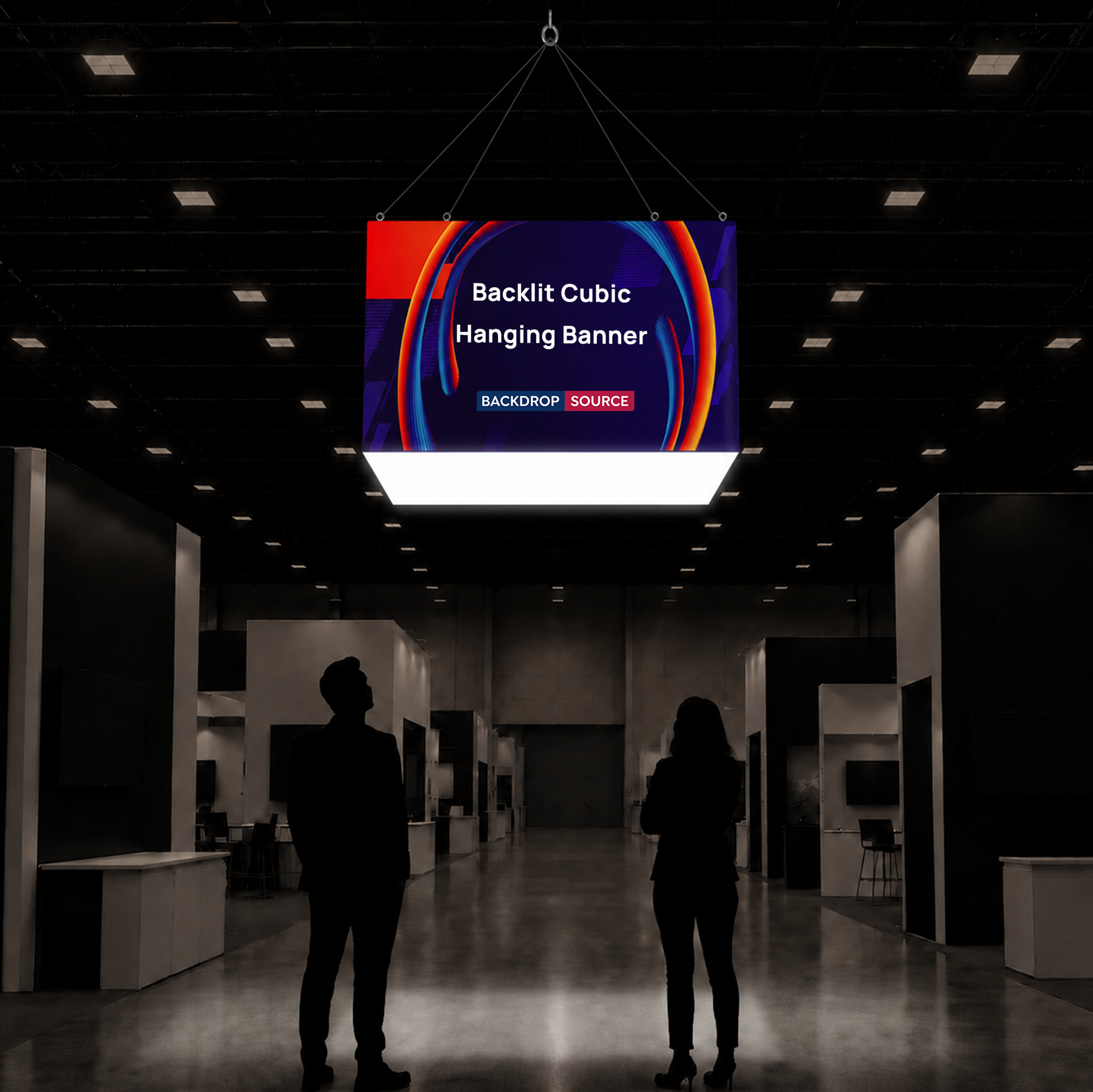 Backlit Cubic Hanging Banner