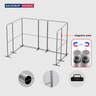 5x3m Magnetic Fabric Booth Wall with 7 Panels