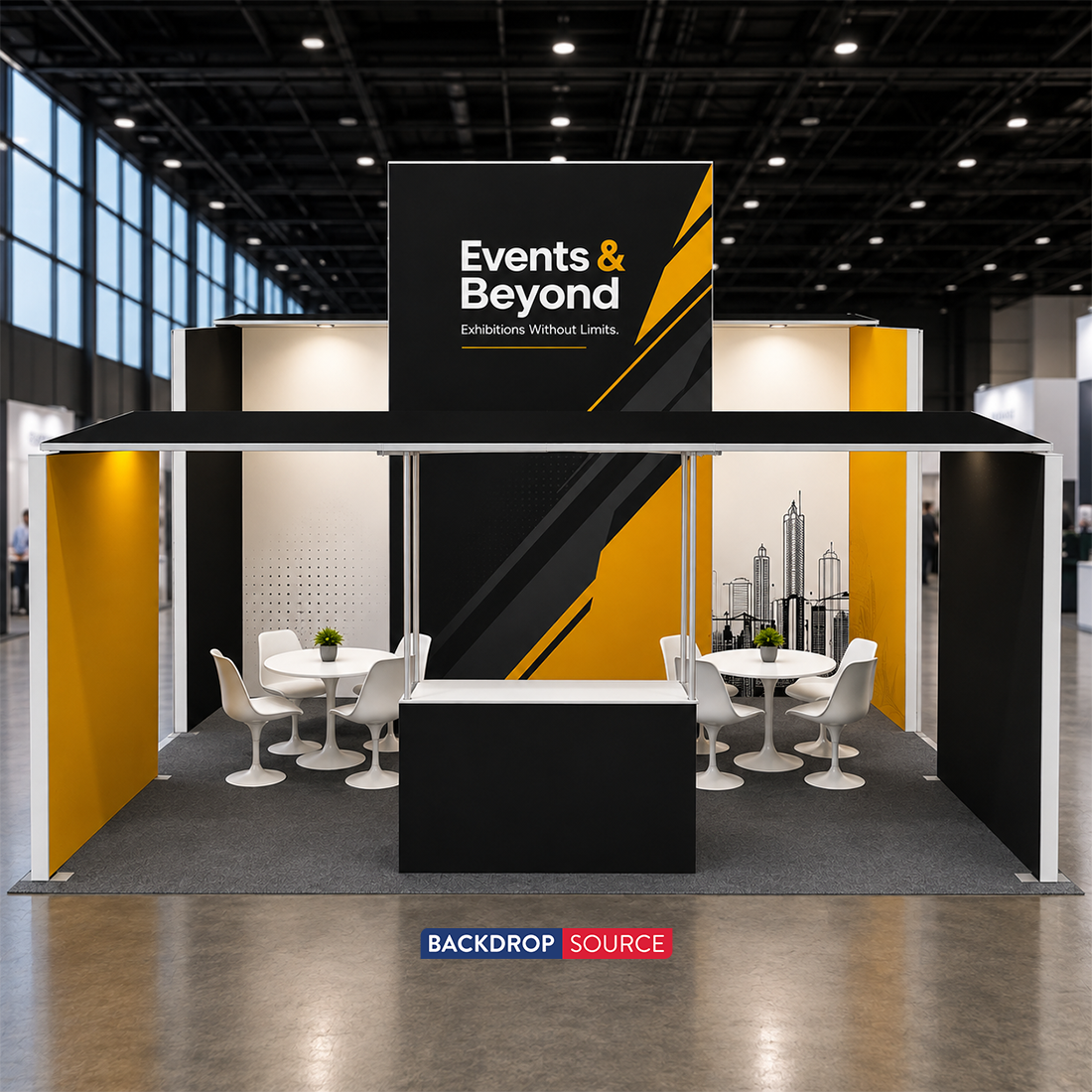 9x6m SEG Booth Kit with Meeting Space & Lockable Tower Counter