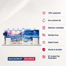 3x6m Backlit SEG Booth Kit with TV Mount, Tables & LED Counters