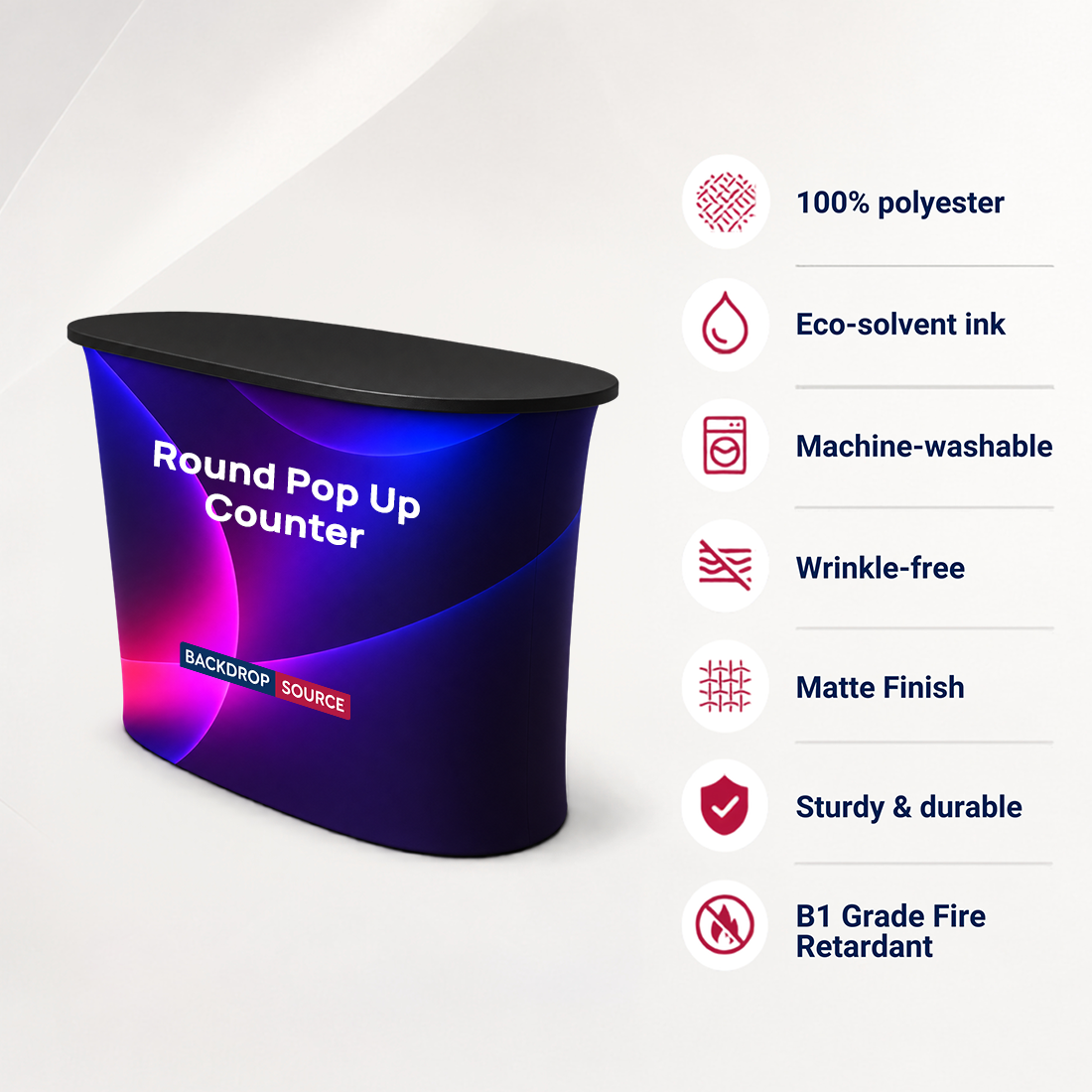 Fabric Velcro Pop Up Counter 2 x 2