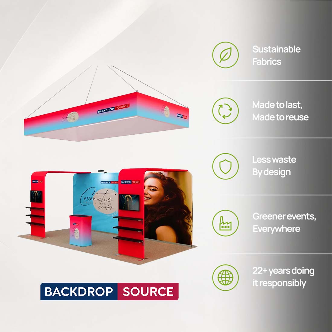 Portable Exhibit Display 3m x 6m - Model 15