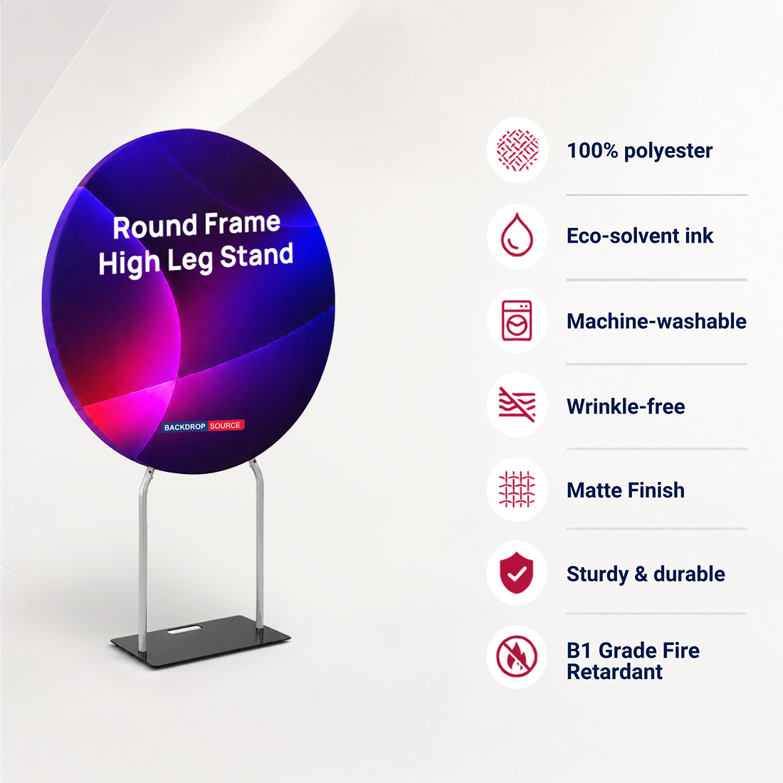 Round Frame High Leg Stand