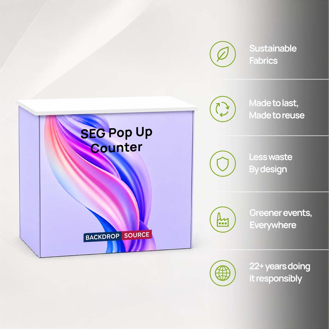 SEG Fabric Pop Up Counter