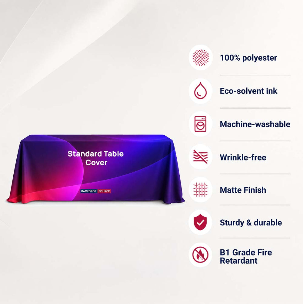 Custom Printed Table Covers for Standard Tables