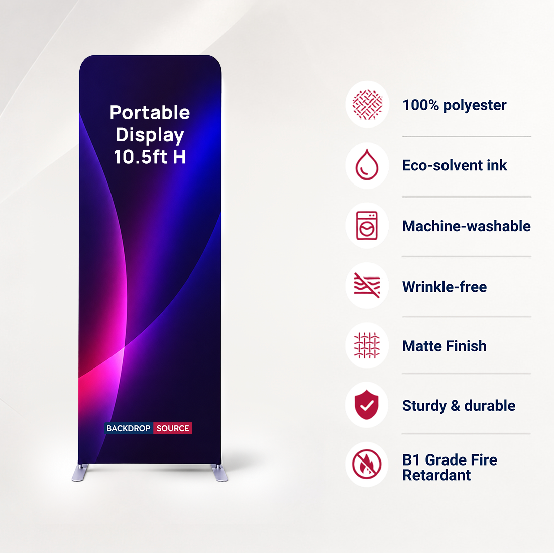 Portable 3.2m H High Fabric Exhibit Display