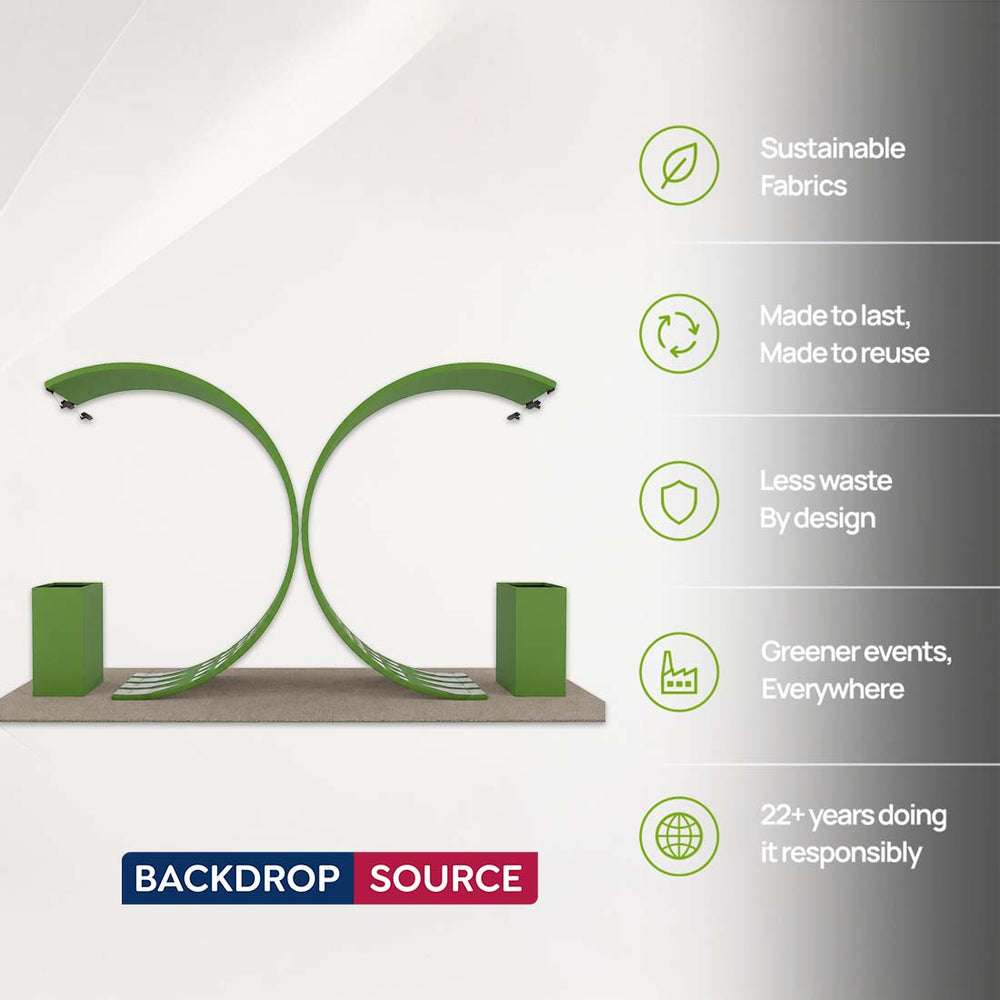3x6m C-Arch Booth Kit with 2 Counters