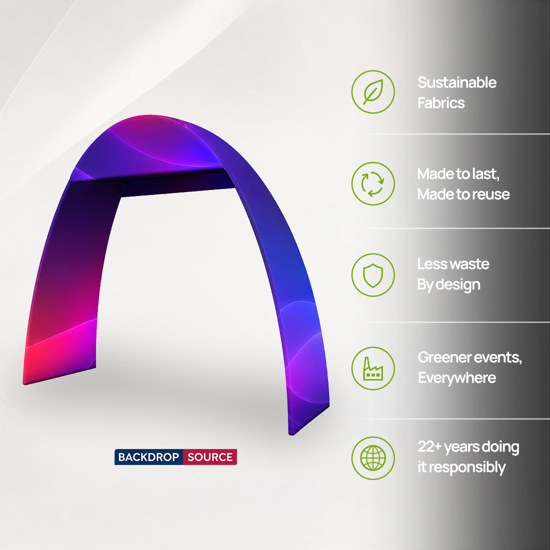 C Shape Tension Fabric Arch - 6m