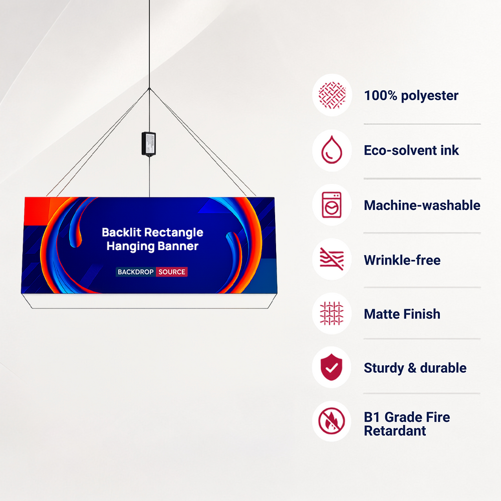 Backlit Rectangle Hanging Banner