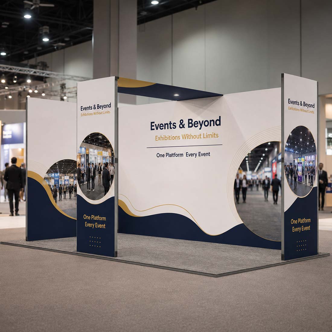 6m Folding SEG U-Shape Booth Kit with Arch Header