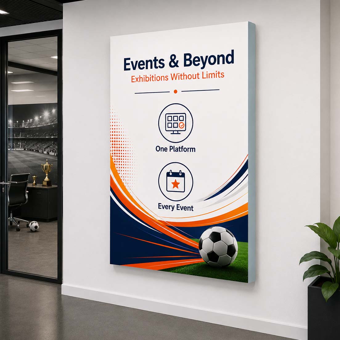 Wall-Mounted SEG Fabric display - 20mm Depth