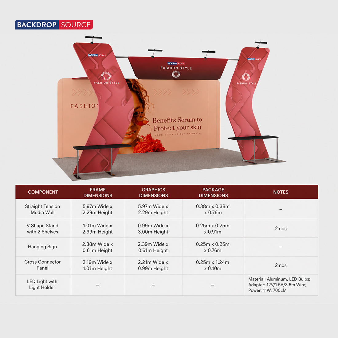 Portable Exhibit Display 6m x 3m - Model 17