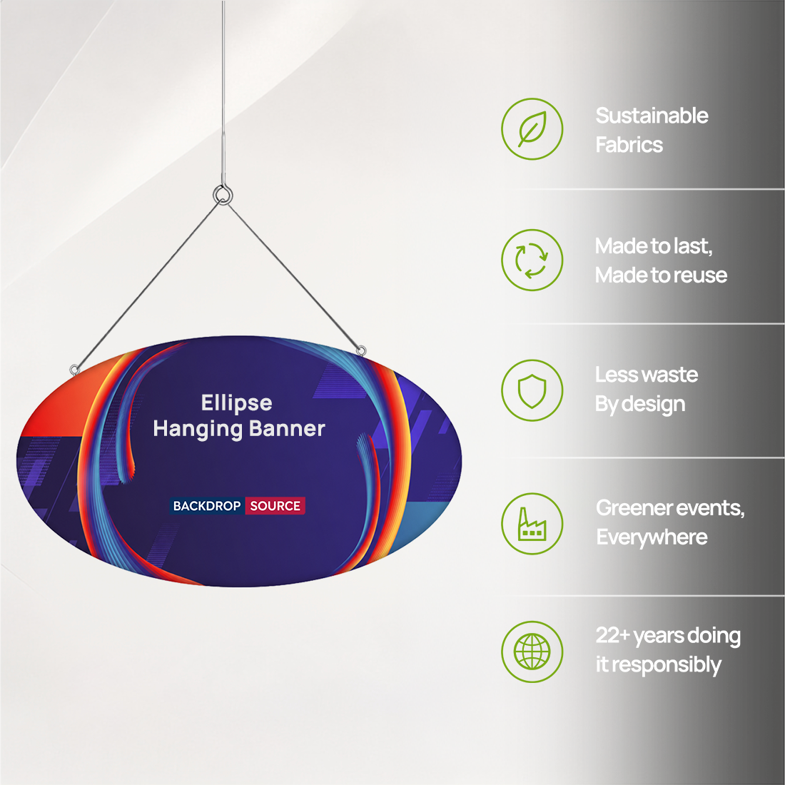 Sky Tube Ellipse Hanging Banner