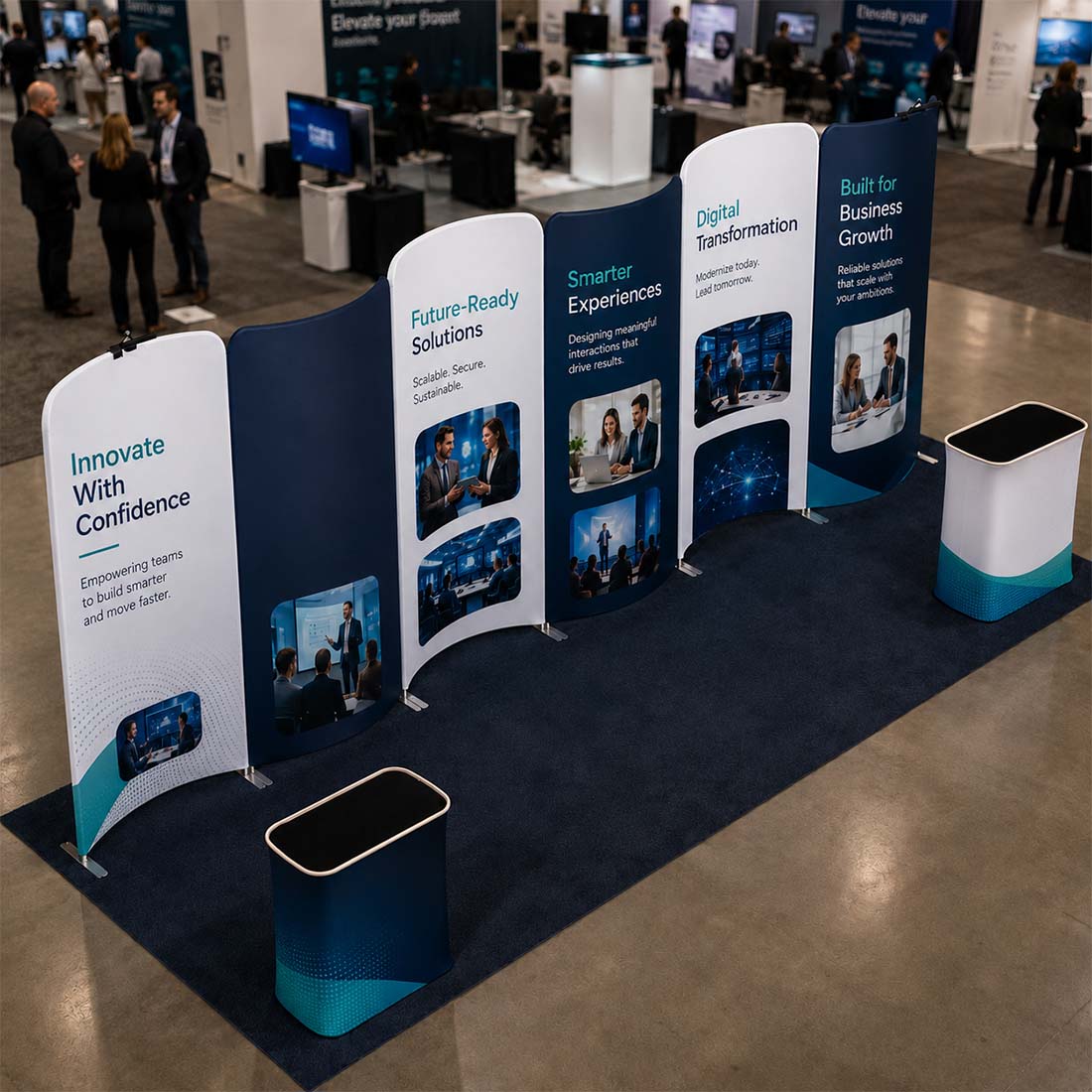 Portable Exhibit Display 3m x 6m - Model 17